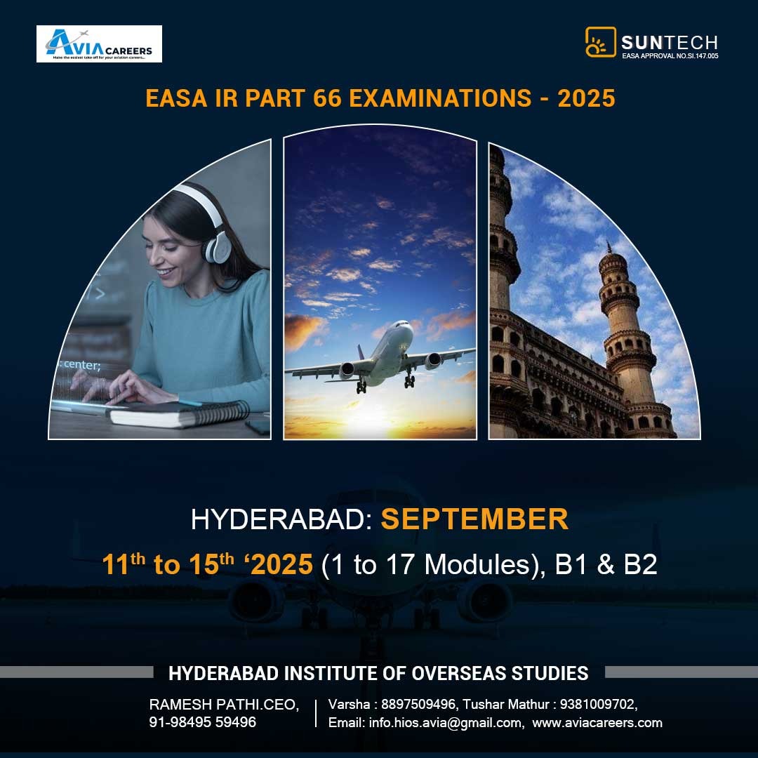 EASA IR Part 66 Exams in September 2025 Hyderabad Location